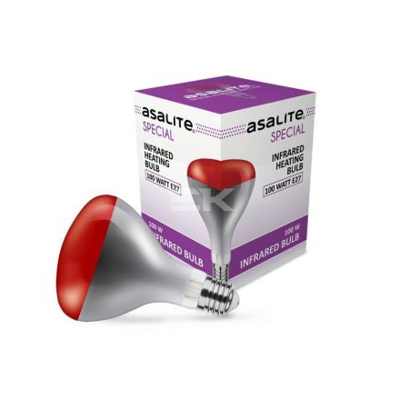 Asalite Infra Izzó Piros R125 E27 100W 2800K