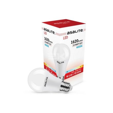 Asalite LED Izzó A65 gömb E27 15W 4000K (1620 lumen)