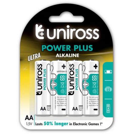 Uniross POWER PLUS Alkáli Ceruza Elem AA (LR6) (1,5V) B4