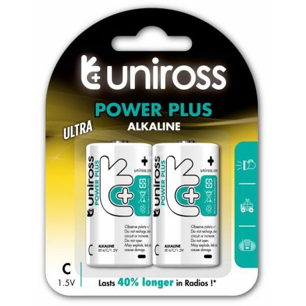 Uniross POWER PLUS Alkáli Baby Elem C (LR14) (1,5V) B2